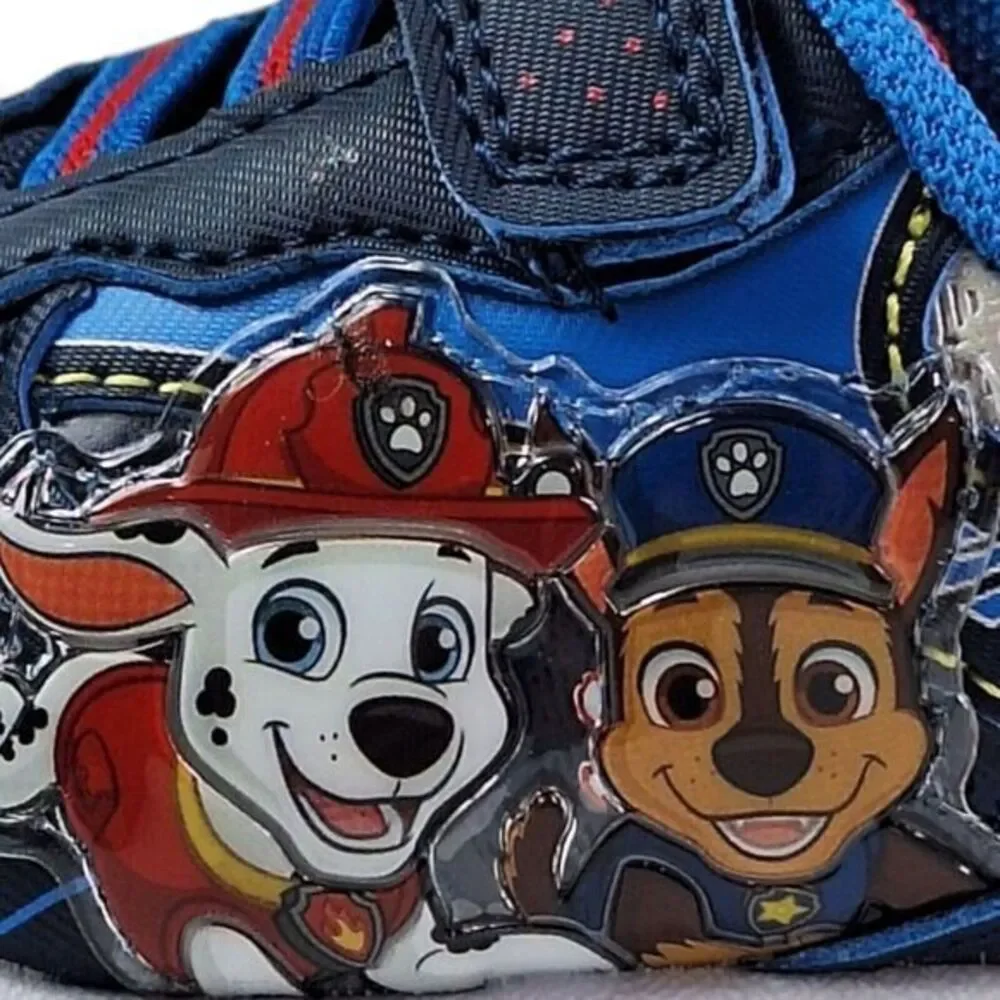 Paw Patrol Toddler Boys Light up Sneakers Size 7 Blue‎ Slip on Lightweight Shoes